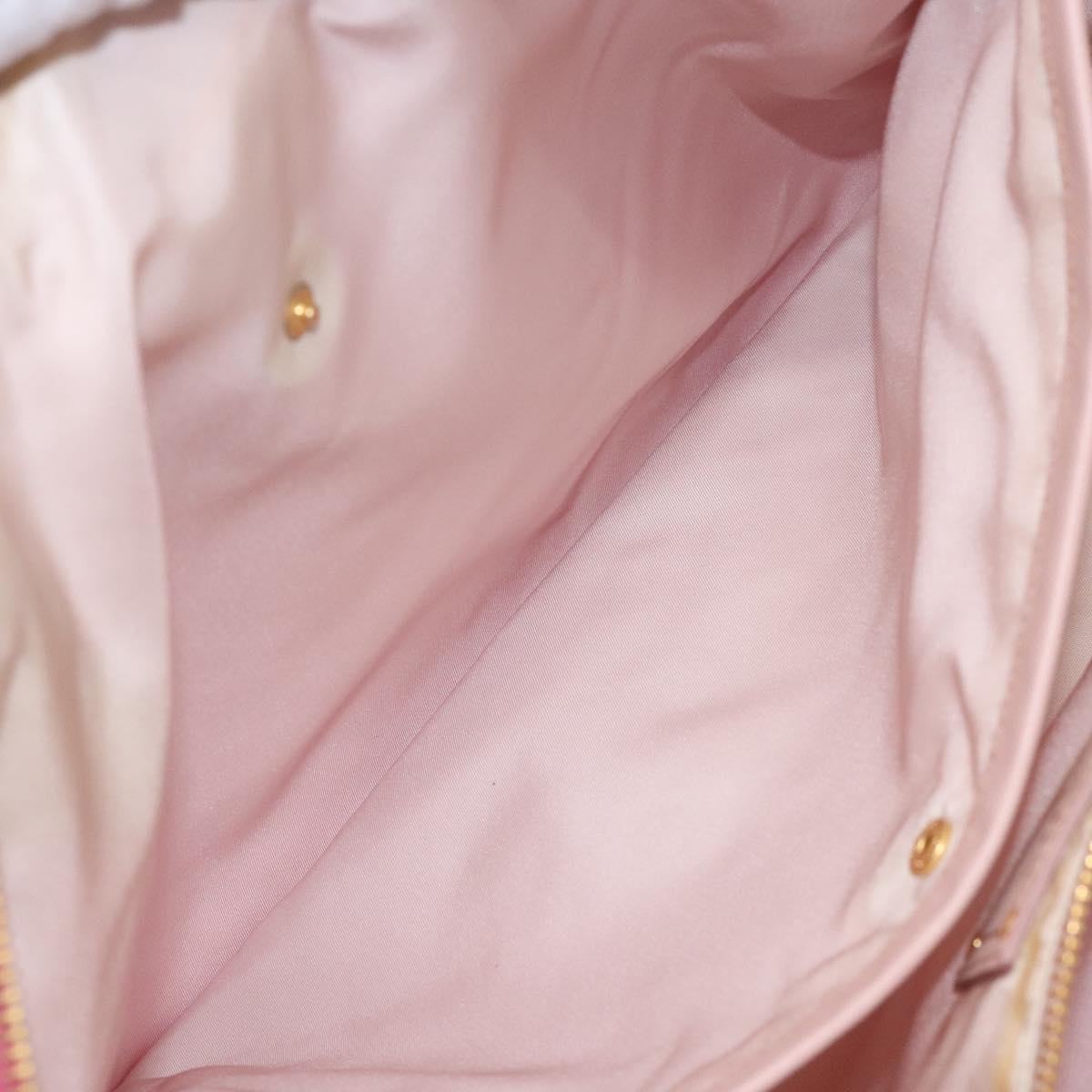 PRADA Tote Bag Nylon 2way Pink Gold Auth ki5497V