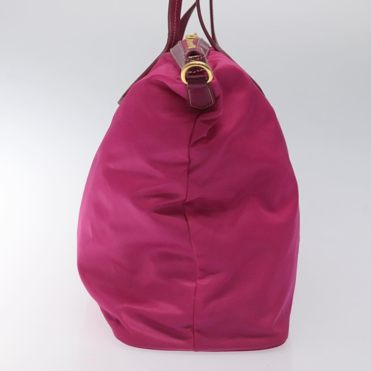 PRADA Tote Bag Nylon 2way Pink Gold Auth ki5497V