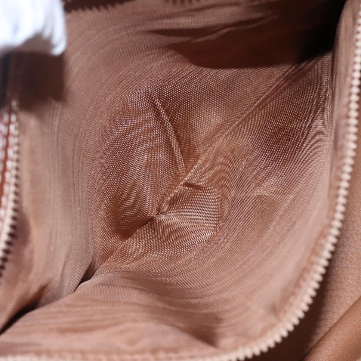 CELINE Macadam Canvas Hand Bag PVC Leather 2way Gold Brown Auth ki5507V