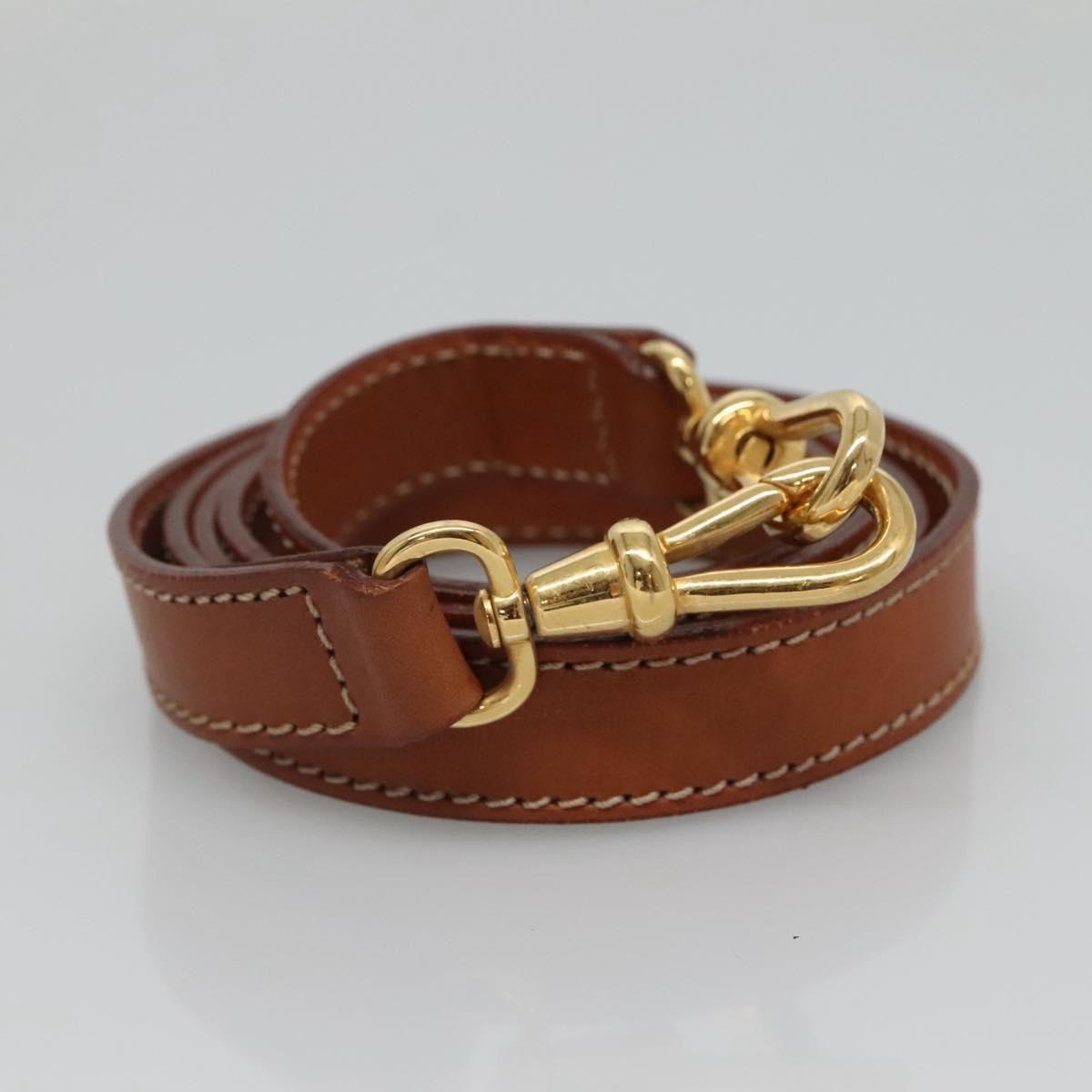 CELINE Macadam Canvas Hand Bag PVC Leather 2way Gold Brown Auth ki5507V