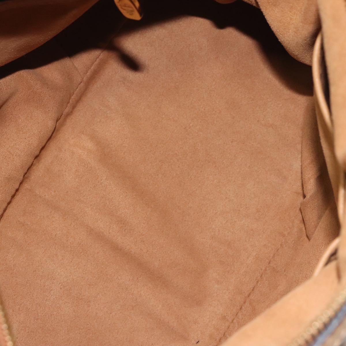 MCM Vicetos Logogram Hand Bag PVC Leather Brown Gold Auth ki5520