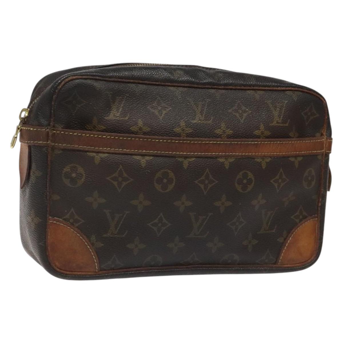 LOUIS VUITTON Monogram Compiegne 28 Clutch Bag M51845 LV Auth ki5523