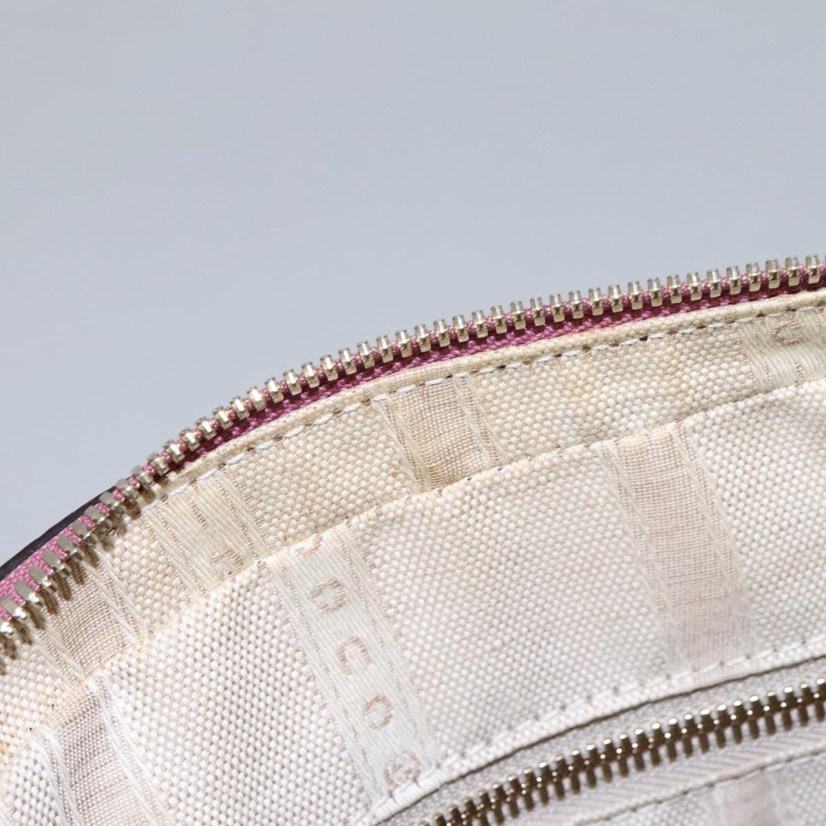 GUCCI Lady Dollar Hand Bag Leather 2way Gold Pink Auth ki5528AV