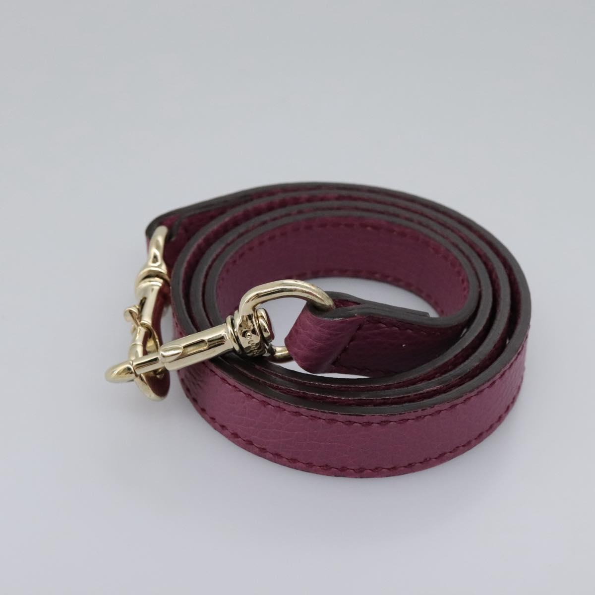 GUCCI Lady Dollar Hand Bag Leather 2way Gold Pink Auth ki5528AV