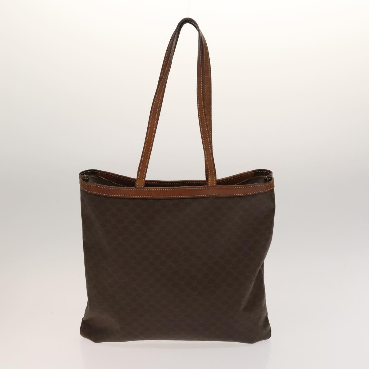 CELINE Macadam Canvas hand Clutch Bag PVC Leather 5Set Brown Beige Auth ki5555