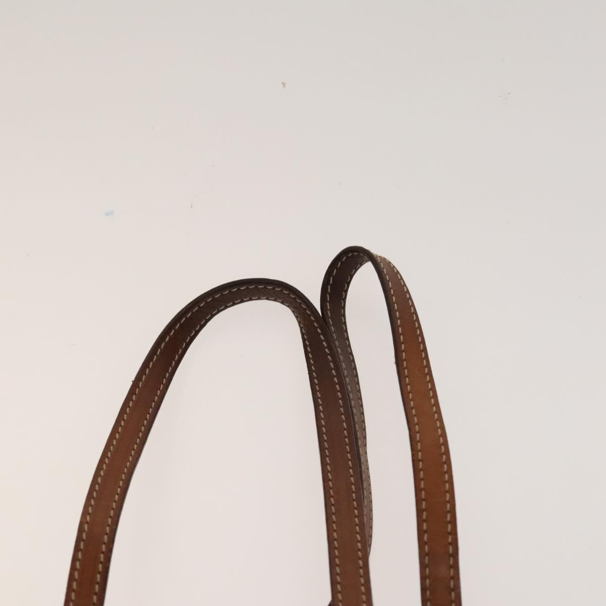 CELINE Macadam Canvas hand Clutch Bag PVC Leather 5Set Brown Beige Auth ki5555