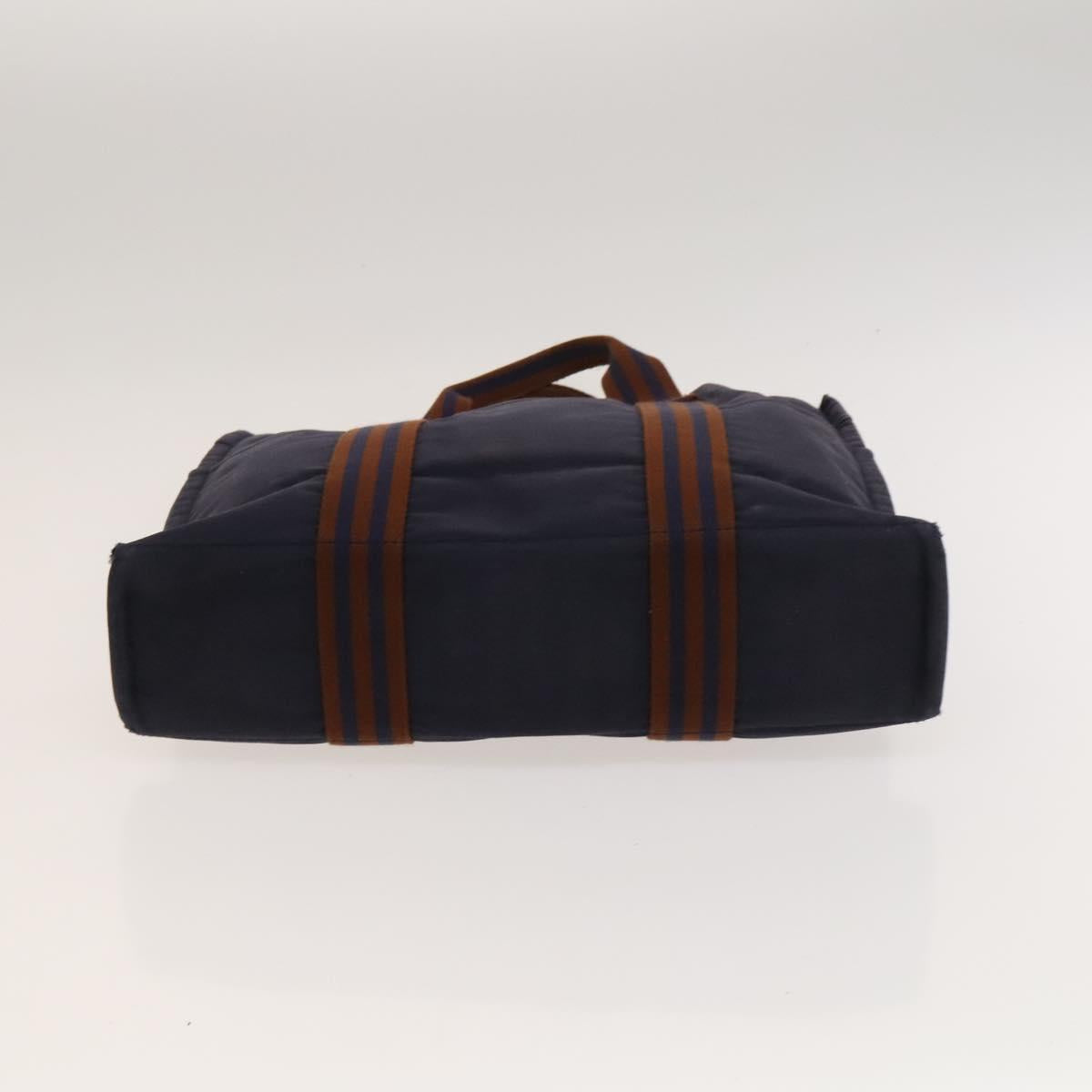 HERMES Fourre Tout Tote Bag Canvas 5Set Black Gray Navy Auth ki5557