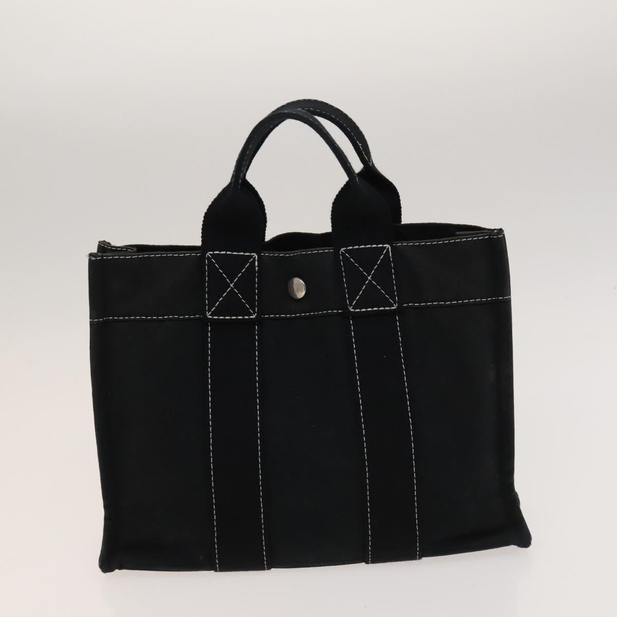 HERMES Fourre Tout Tote Bag Canvas 5Set Black Gray Navy Auth ki5557