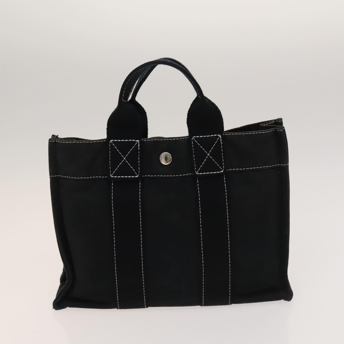 HERMES Fourre Tout Tote Bag Canvas 5Set Black Gray Navy Auth ki5557