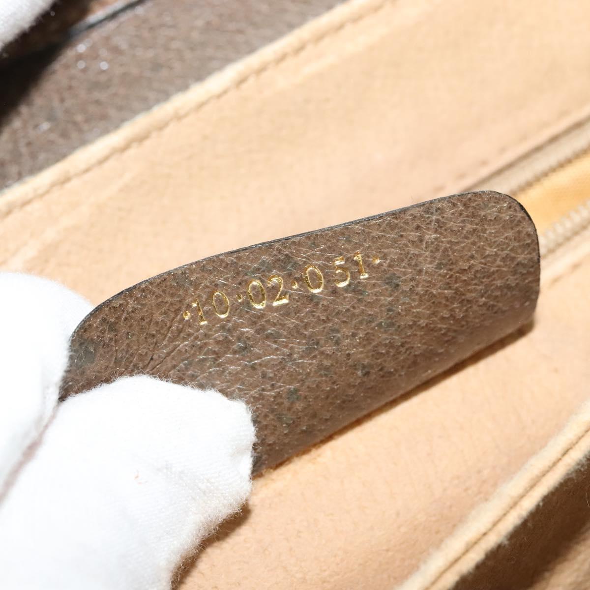 GUCCI GG Supreme Web Sherry Line Bag PVC Beige Gold 10 02 051 Auth ki5609