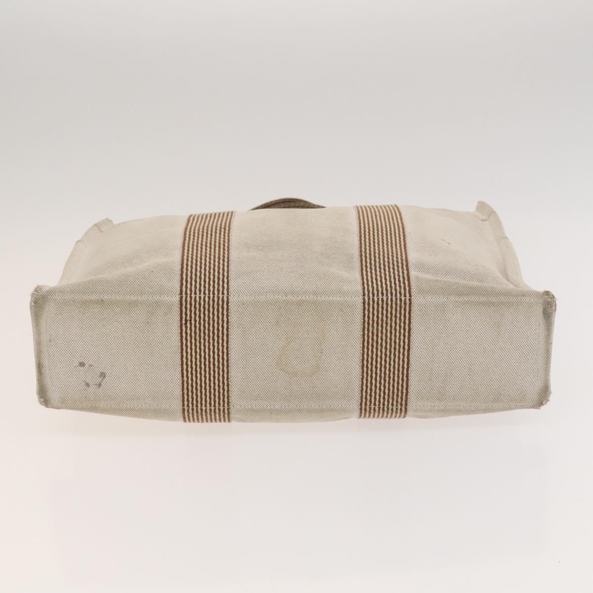 HERMES Fourre Tout Tote Bag Canvas 5Set Brown Gray Red beige Auth ki5617
