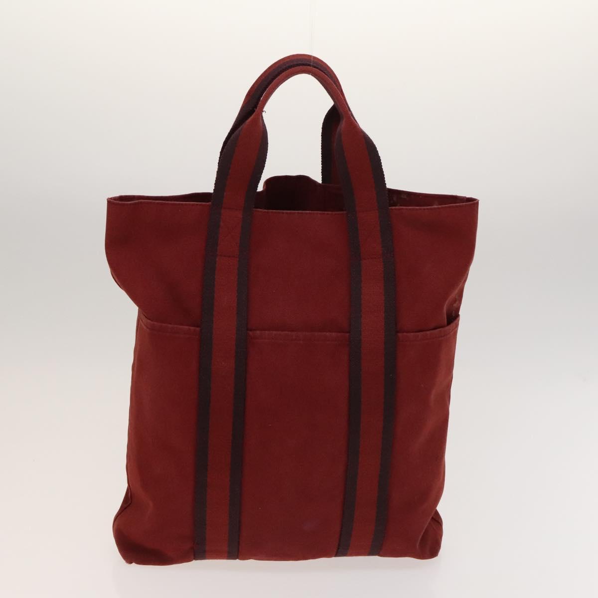HERMES Fourre Tout Tote Bag Canvas 5Set Brown Gray Red beige Auth ki5617