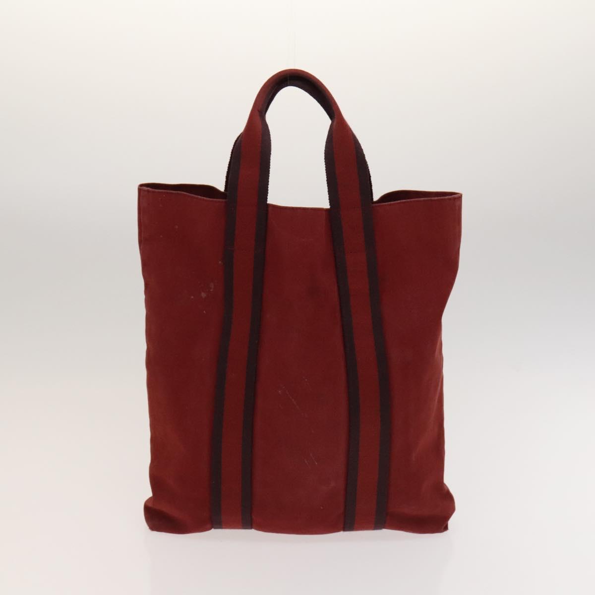 HERMES Fourre Tout Tote Bag Canvas 5Set Brown Gray Red beige Auth ki5617
