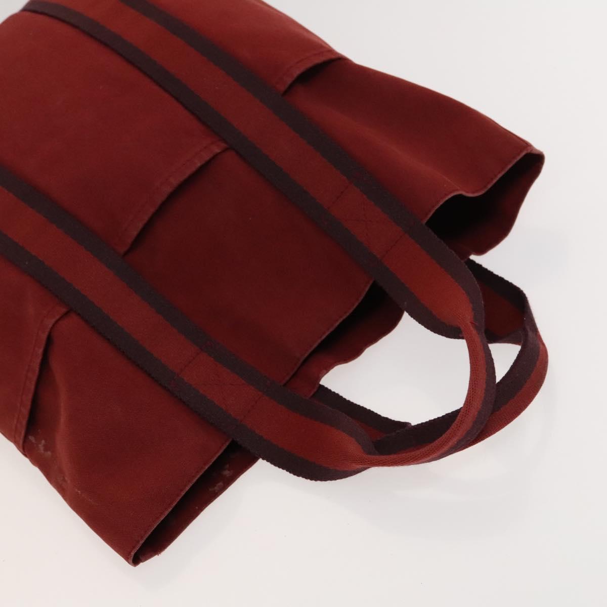 HERMES Fourre Tout Tote Bag Canvas 5Set Brown Gray Red beige Auth ki5617