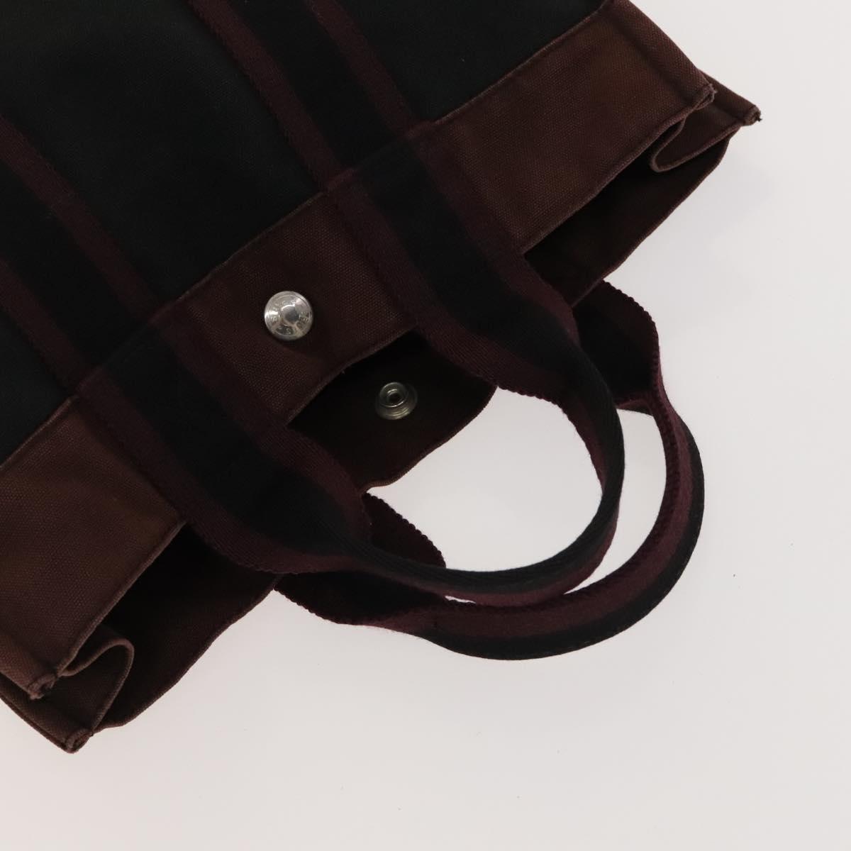 HERMES Fourre Tout Tote Bag Canvas 5Set Brown Gray Red beige Auth ki5617