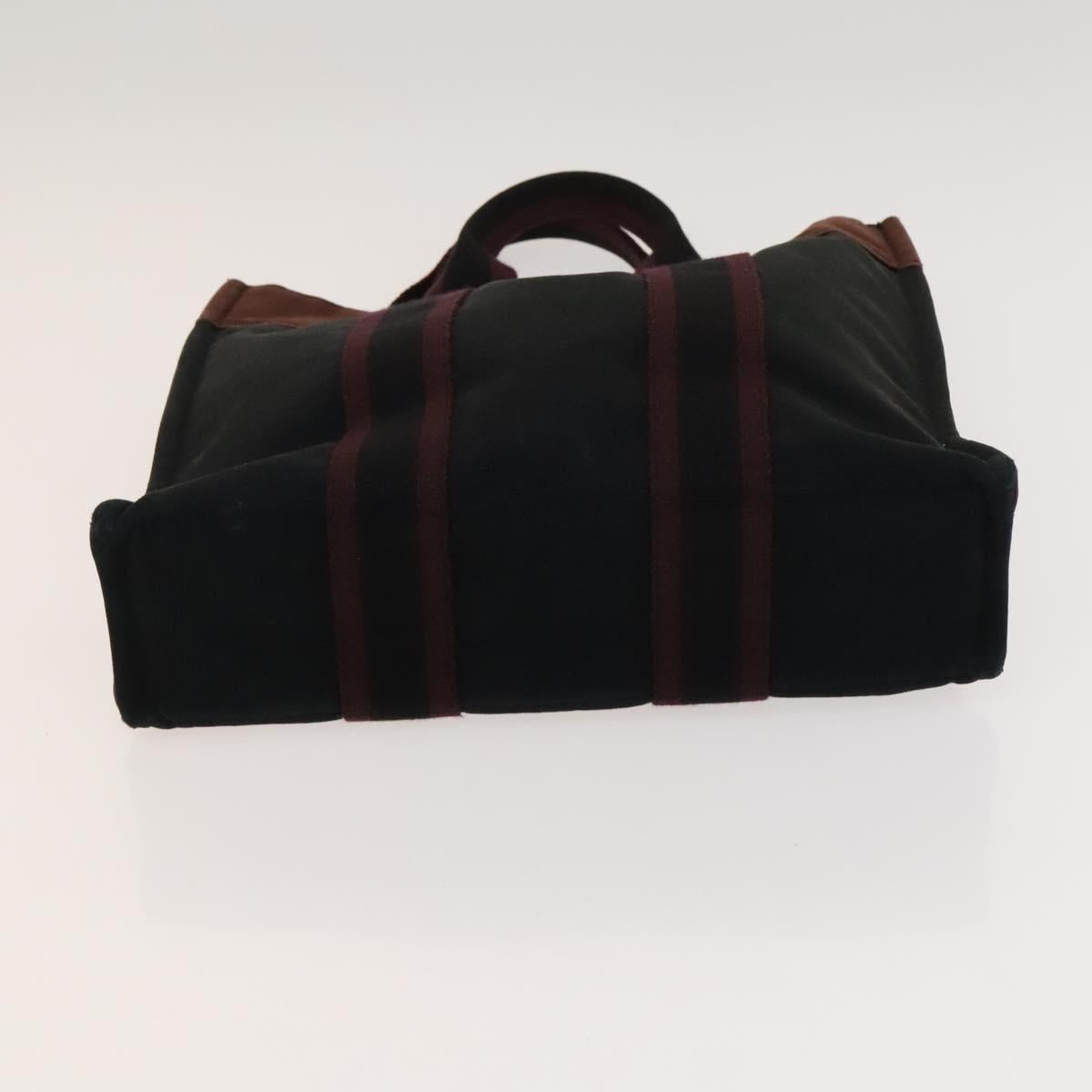 HERMES Fourre Tout Tote Bag Canvas 5Set Brown Gray Red beige Auth ki5617