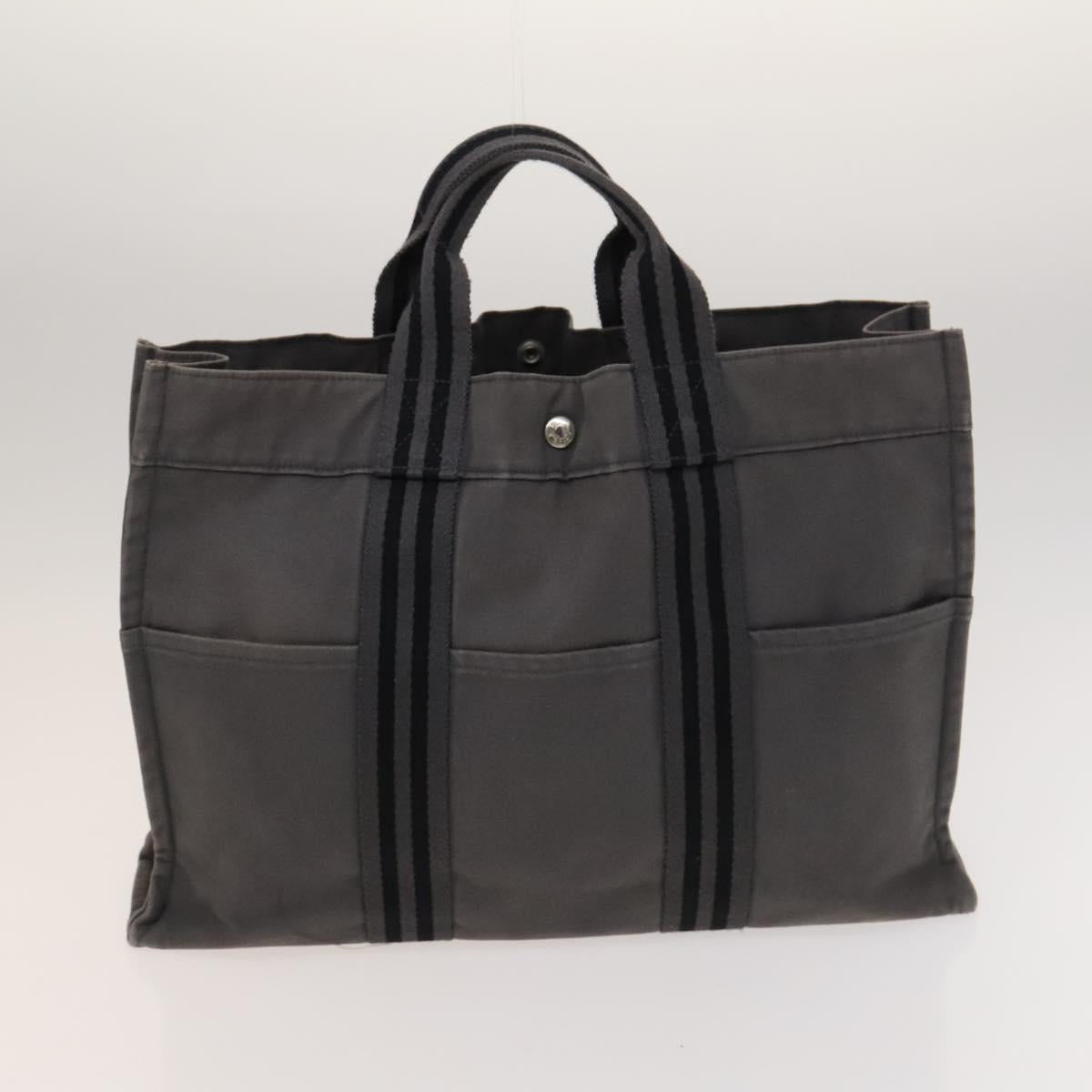 HERMES Fourre Tout Tote Bag Canvas 5Set Brown Gray Red beige Auth ki5617