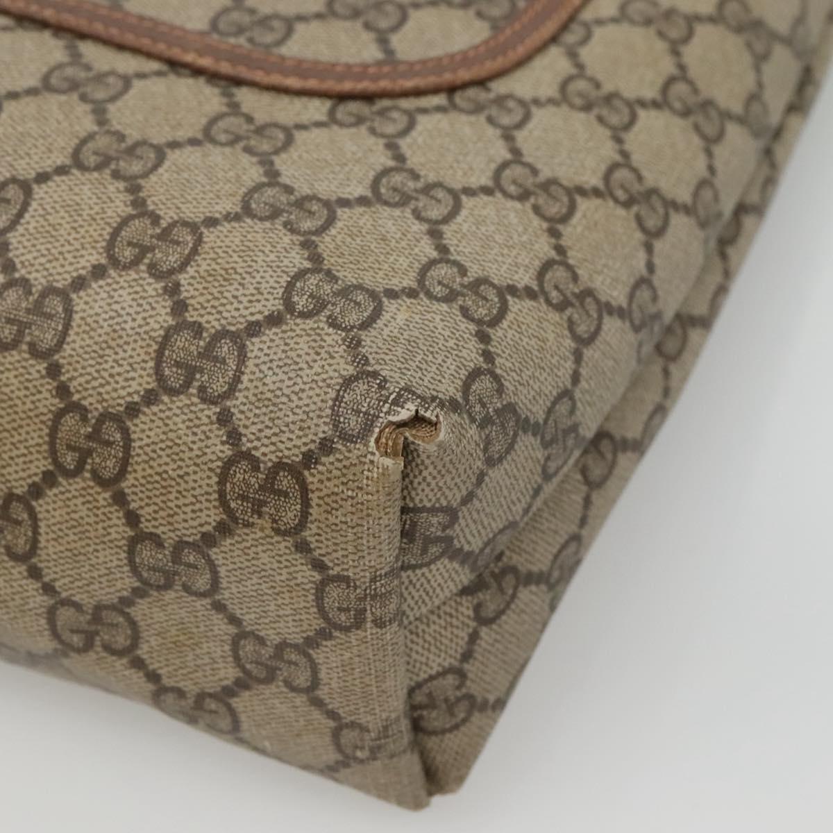 GUCCI GG Supreme Web Sherry Line Bag PVC Beige Green Red 89 02 003 Auth ki5636