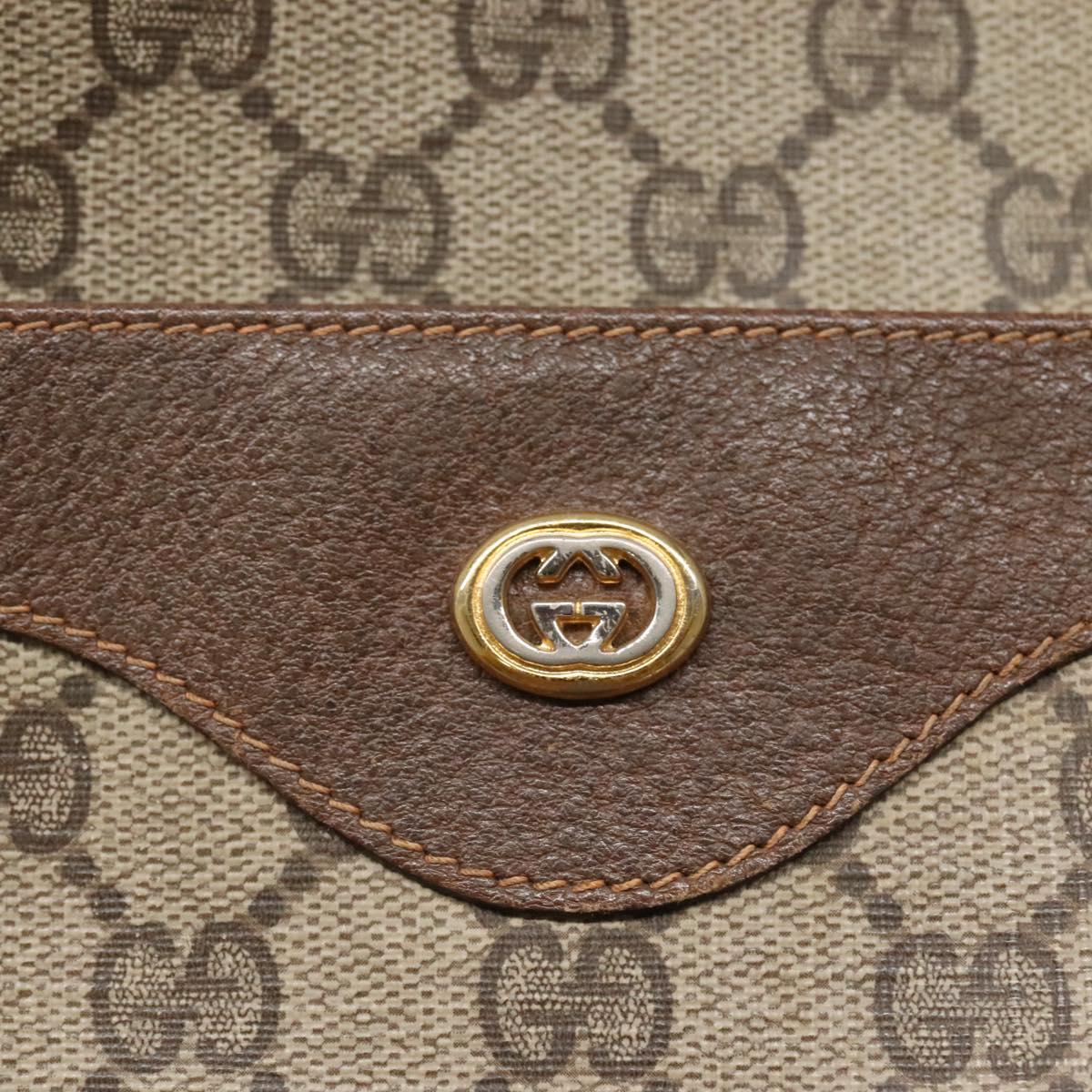 GUCCI GG Supreme Web Sherry Line Bag PVC Beige Green Red 89 02 003 Auth ki5636