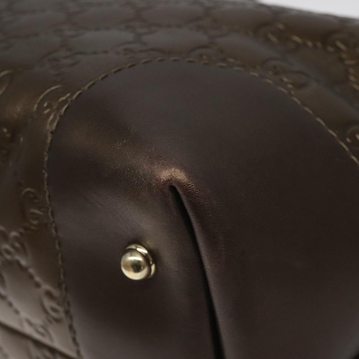 GUCCI GG Canvas Guccissima Heart Bit Tote Bag Leather Brown 269956 Auth ki5647A