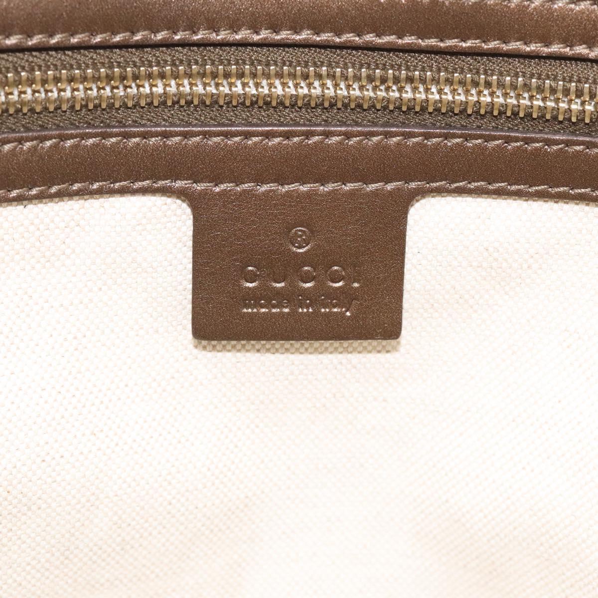 GUCCI GG Canvas Guccissima Heart Bit Tote Bag Leather Brown 269956 Auth ki5647A