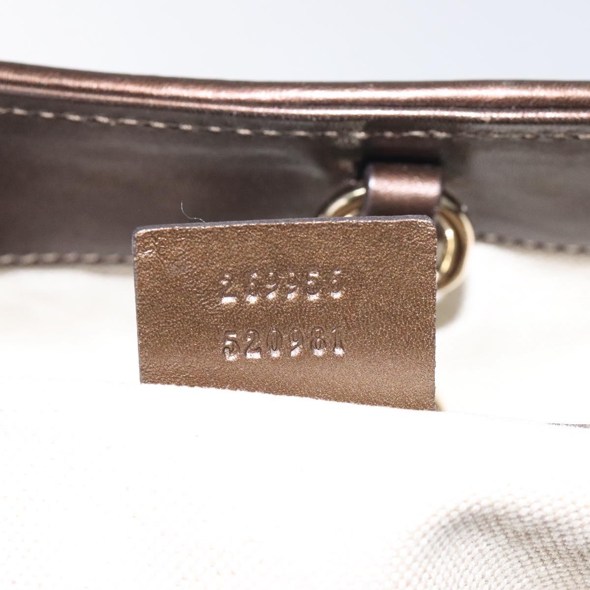 GUCCI GG Canvas Guccissima Heart Bit Tote Bag Leather Brown 269956 Auth ki5647A