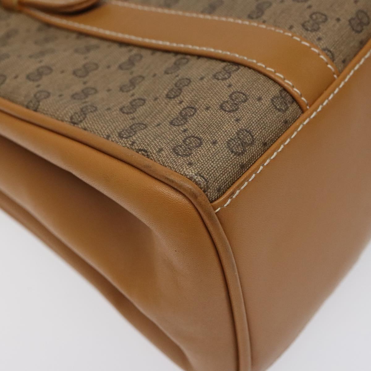 GUCCI Micro GG Supreme Hand Bag PVC Beige Gold 000 406 4857 Auth ki5660