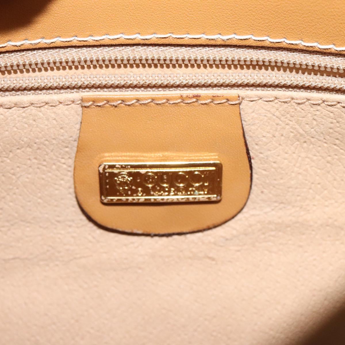 GUCCI Micro GG Supreme Hand Bag PVC Beige Gold 000 406 4857 Auth ki5660