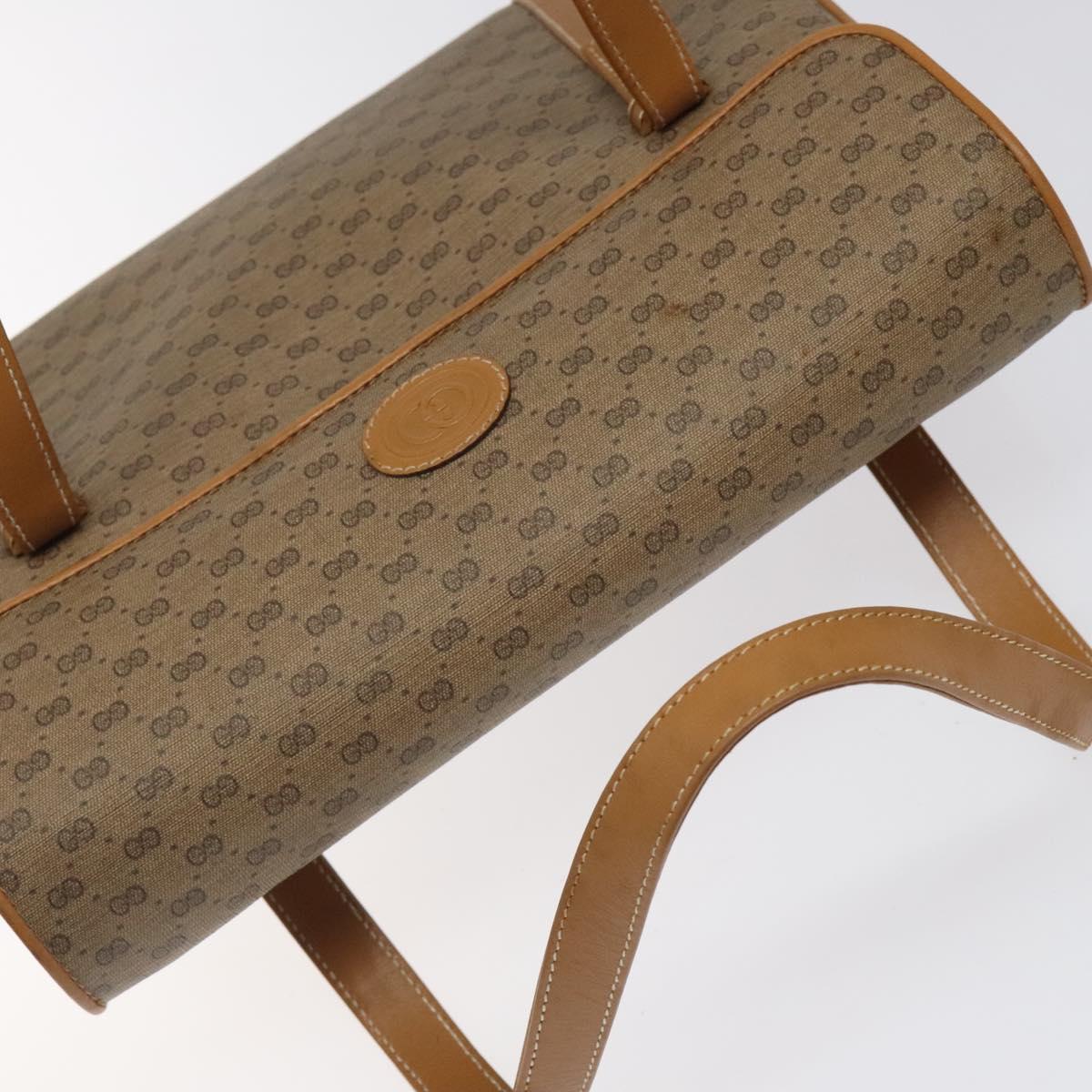GUCCI Micro GG Supreme Hand Bag PVC Beige Gold 000 406 4857 Auth ki5660