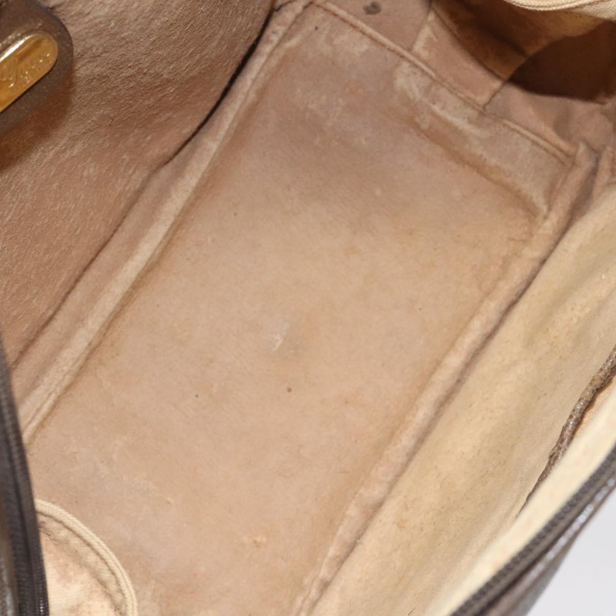 GUCCI GG Supreme Hand Bag PVC Beige Gold 000 39 0030 Auth ki5673