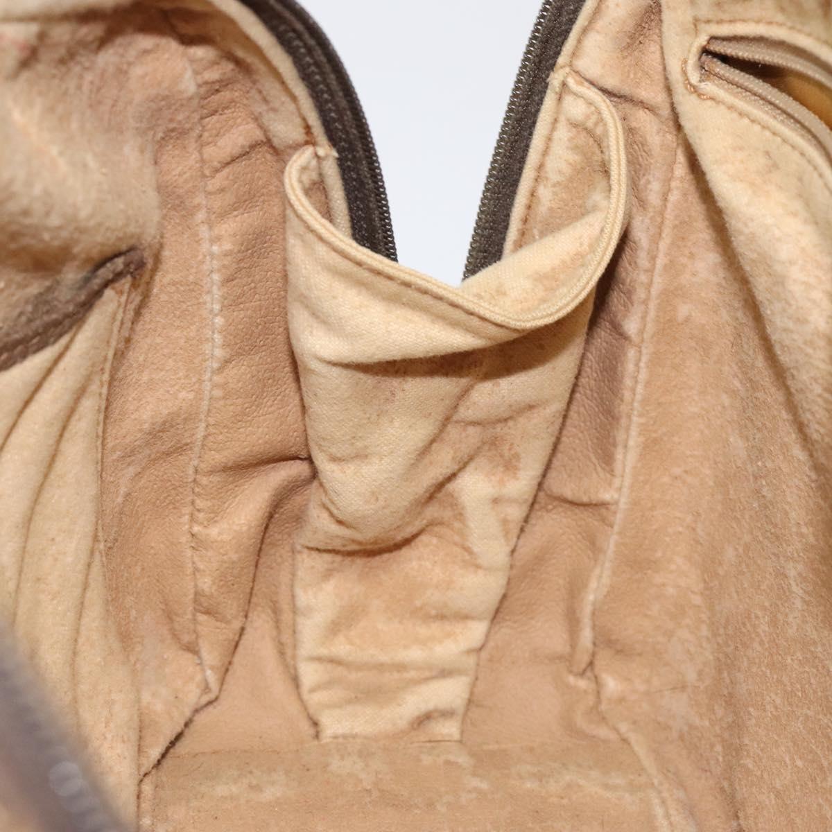 GUCCI GG Supreme Hand Bag PVC Beige Gold 000 39 0030 Auth ki5673