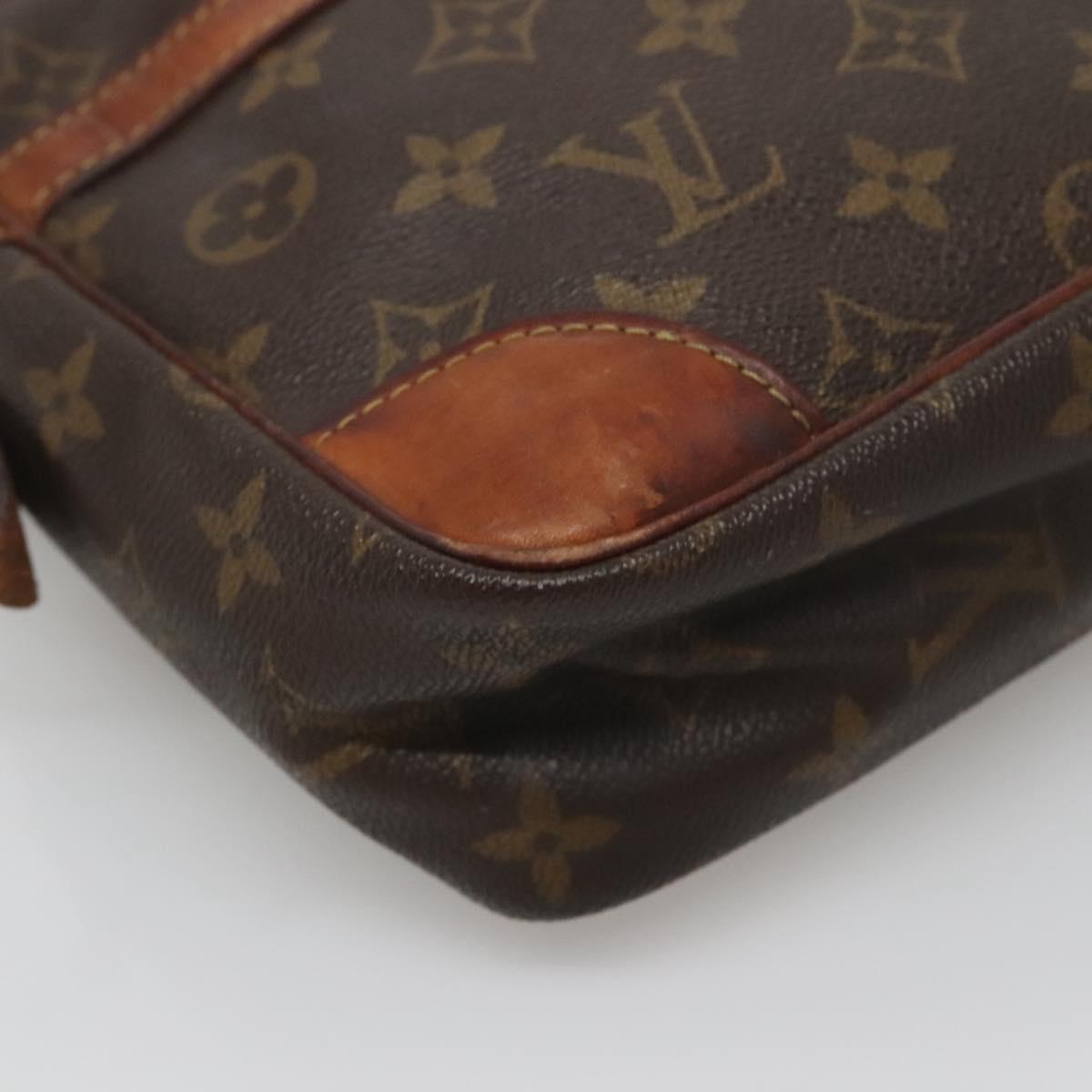 LOUIS VUITTON Monogram Compiegne 28 Clutch Bag M51845 LV Auth ki5684