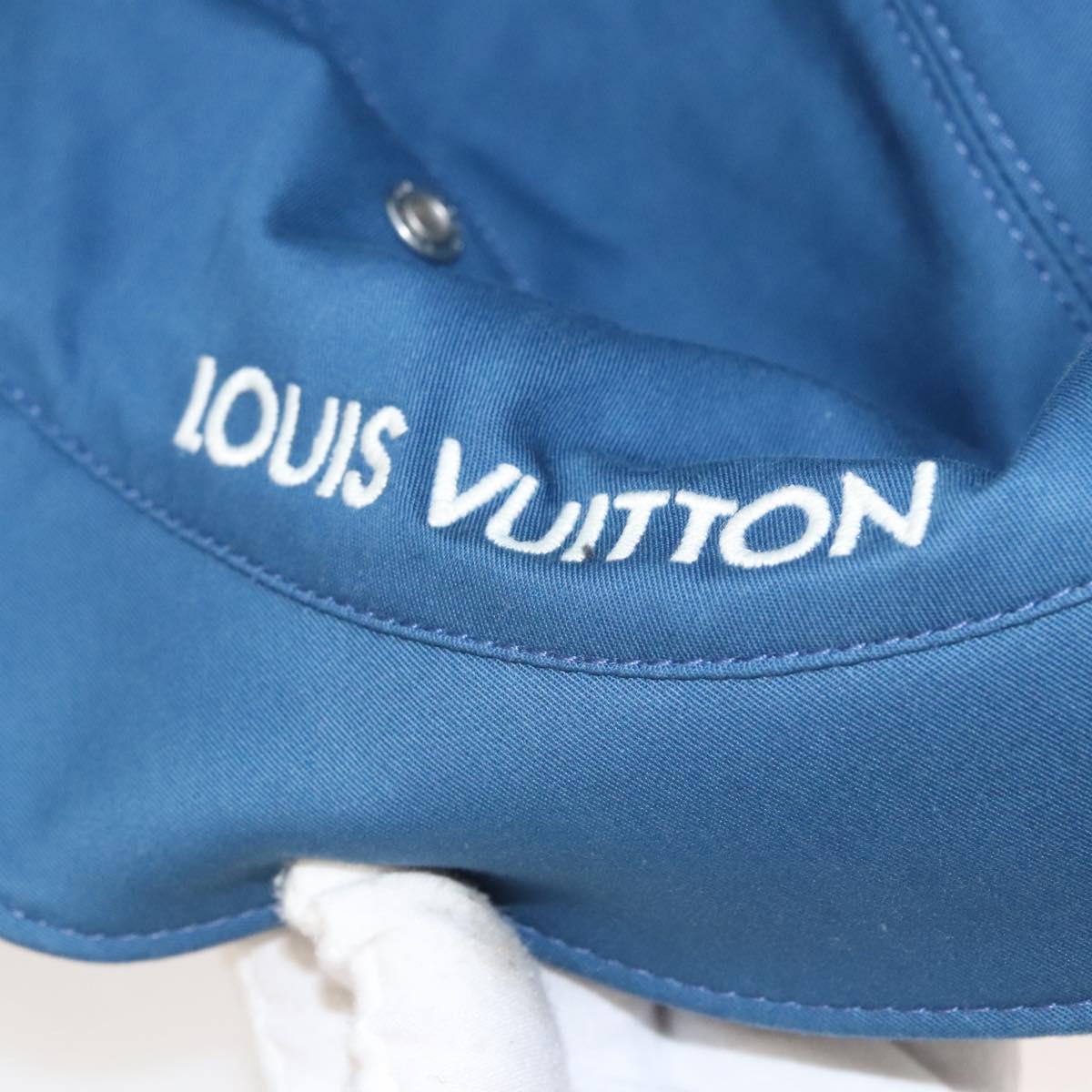 LOUIS VUITTON Monogram Denim Bucket Hat Blue M78772 LV Auth ki5688