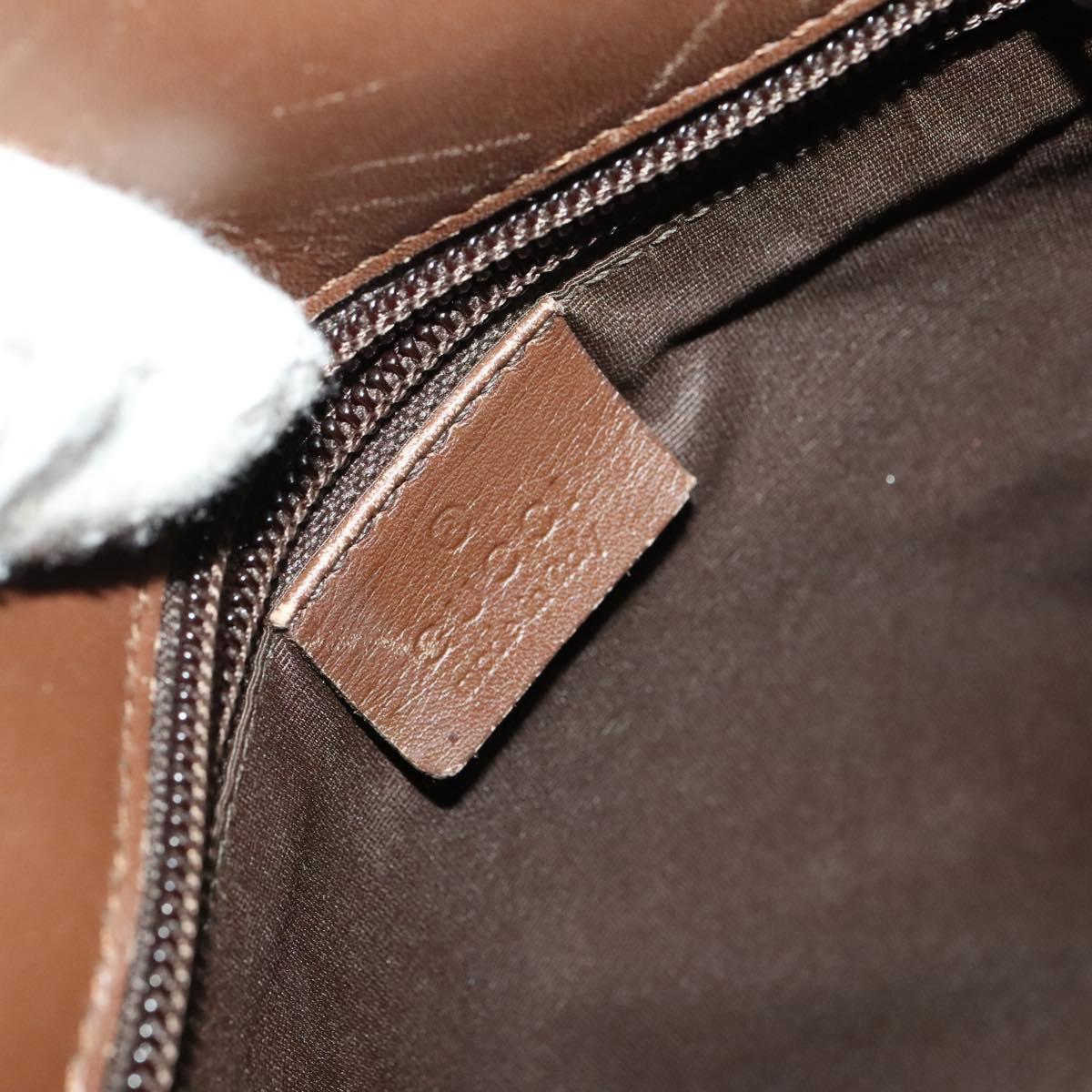 GUCCI GG Canvas Shoulder Bag Brown Silver 019 0489 Auth ki5690