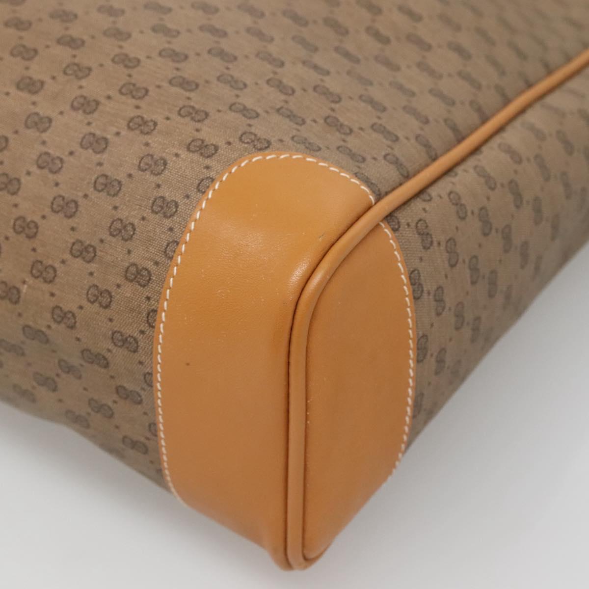 GUCCI Micro GG Supreme Tote Bag PVC Beige Gold 002 39 0173 Auth ki5697