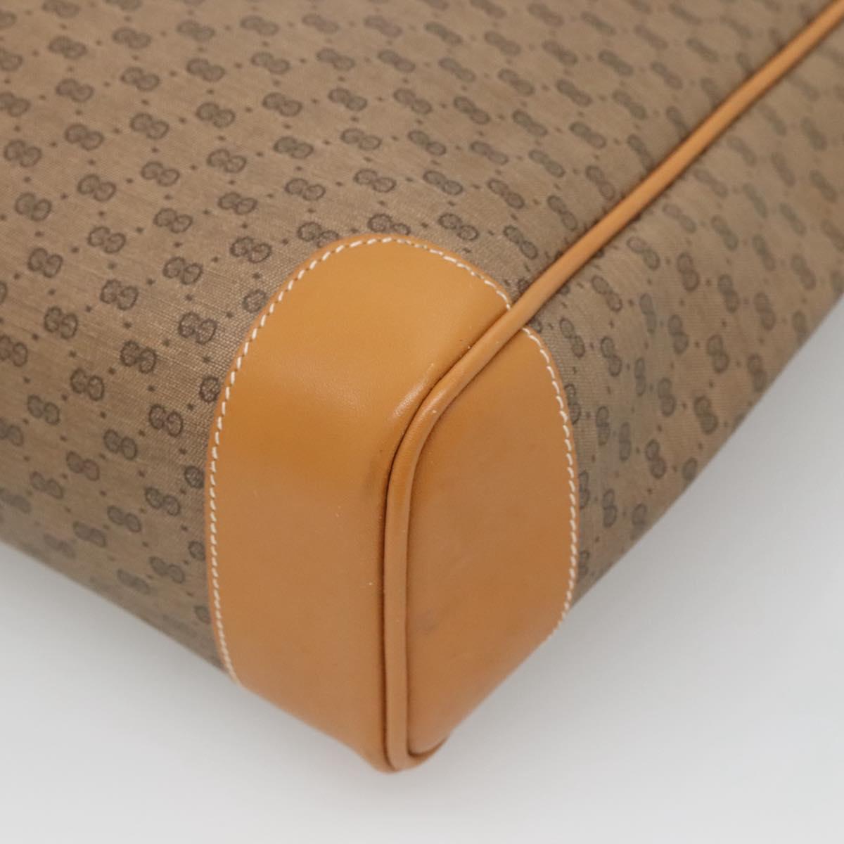GUCCI Micro GG Supreme Tote Bag PVC Beige Gold 002 39 0173 Auth ki5697