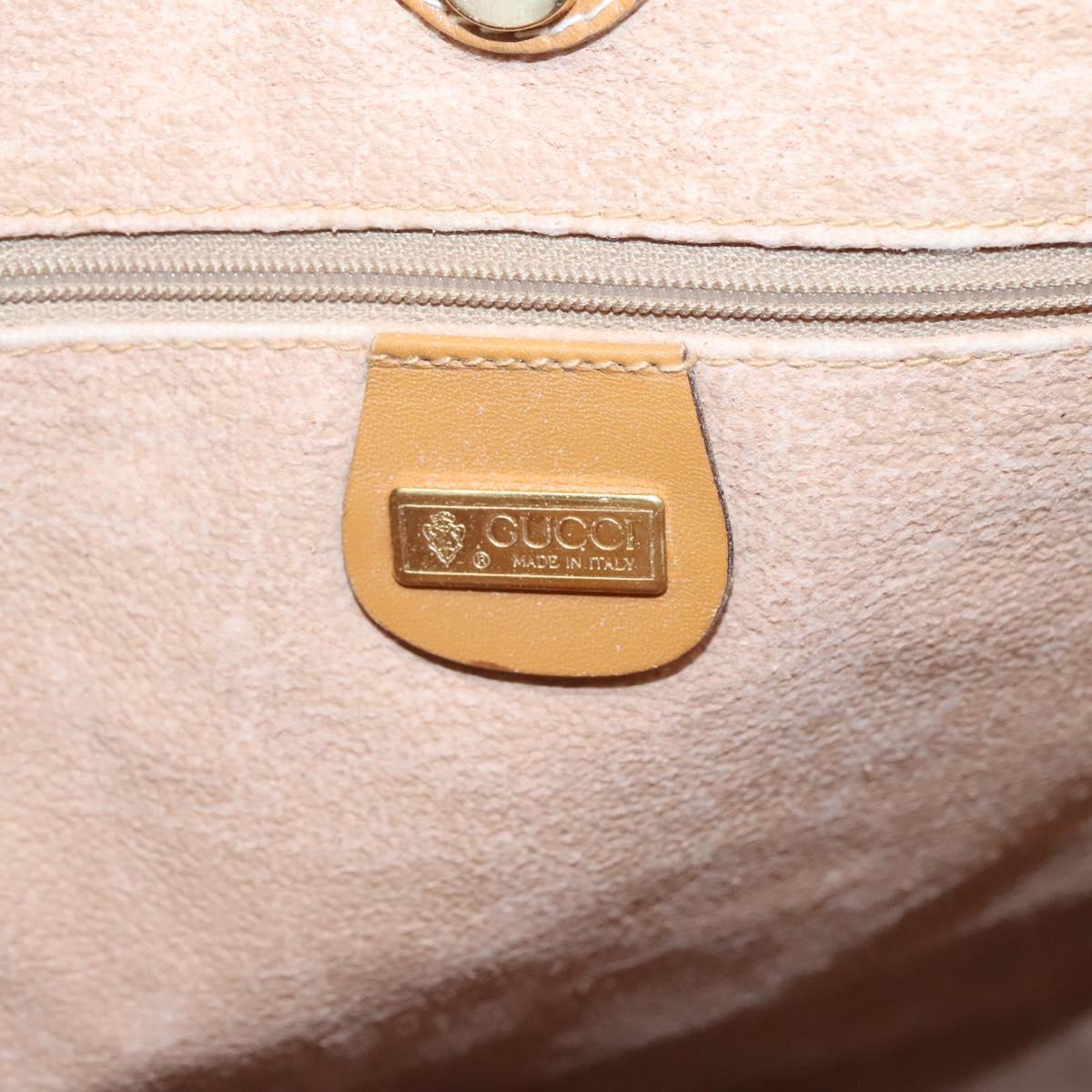 GUCCI Micro GG Supreme Tote Bag PVC Beige Gold 002 39 0173 Auth ki5697