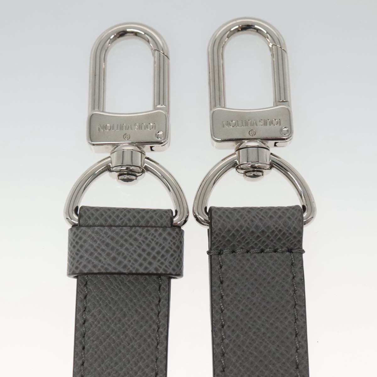 LOUIS VUITTON Taiga Adjustable Shoulder Strap 39.4""""-48.8"""" Gray LV Auth ki5707