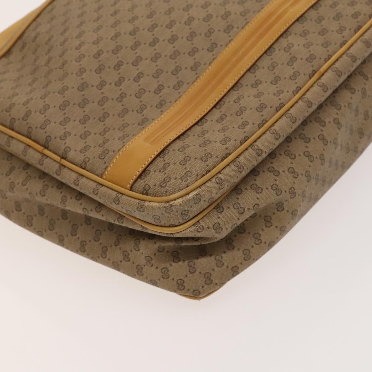 GUCCI Micro GG Supreme Shoulder Bag PVC Beige Gold 02 37 5442 Auth ki5727