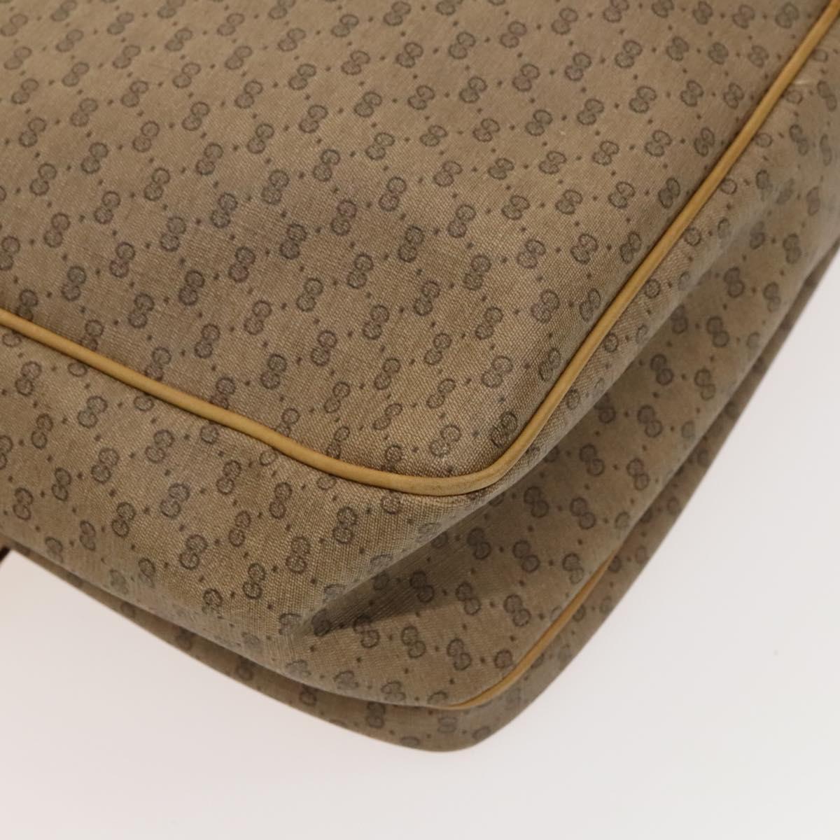 GUCCI Micro GG Supreme Shoulder Bag PVC Beige Gold 02 37 5442 Auth ki5727