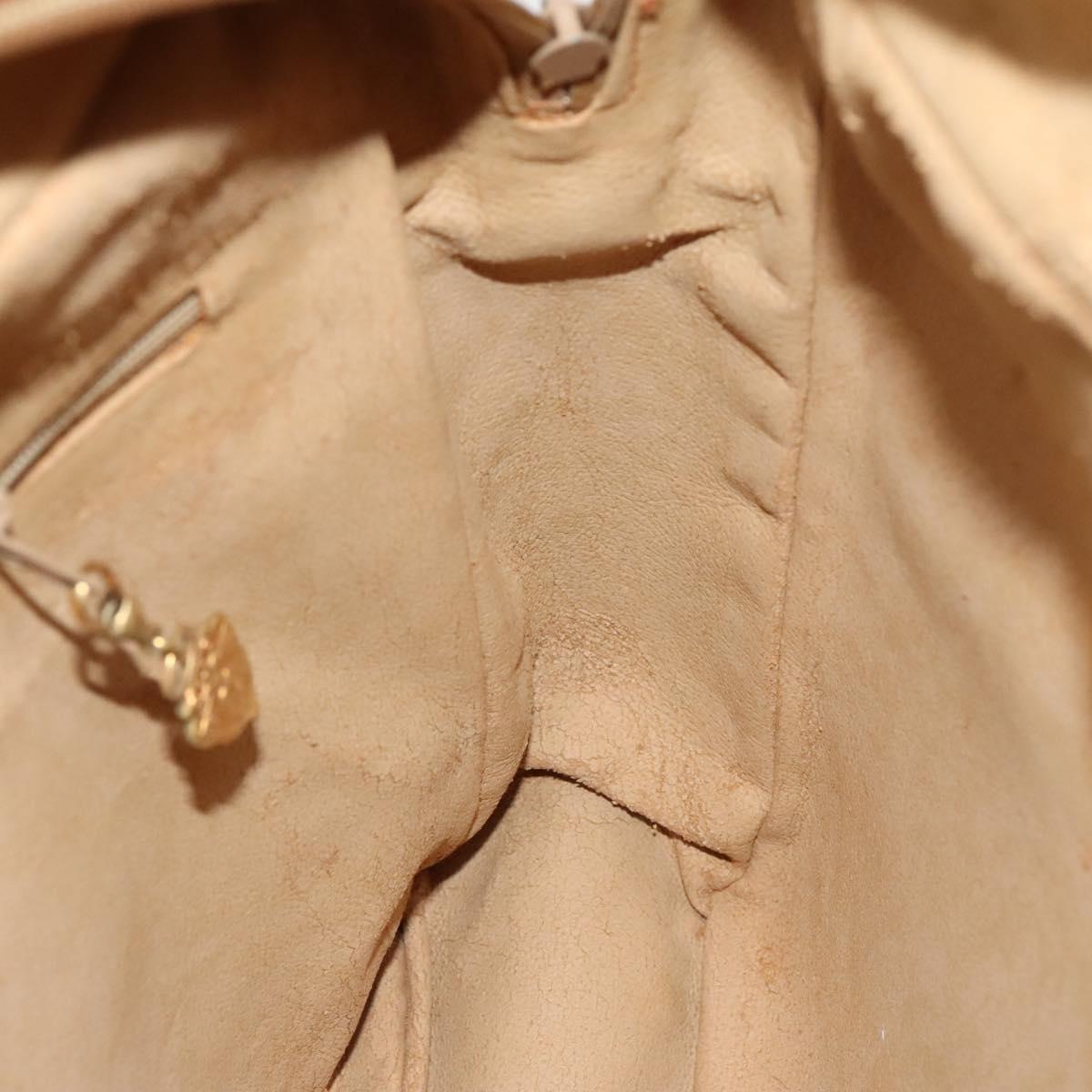 GUCCI Micro GG Supreme Shoulder Bag PVC Beige Gold 02 37 5442 Auth ki5727
