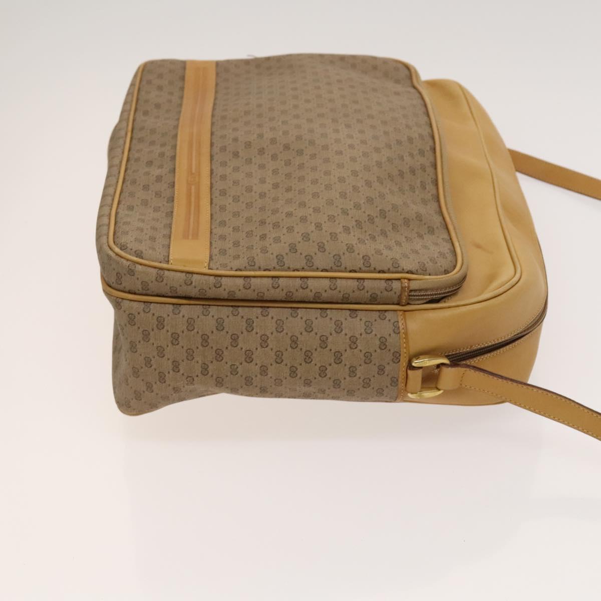GUCCI Micro GG Supreme Shoulder Bag PVC Beige Gold 02 37 5442 Auth ki5727