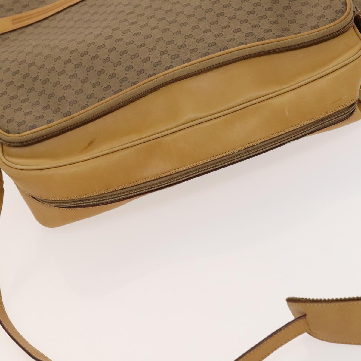 GUCCI Micro GG Supreme Shoulder Bag PVC Beige Gold 02 37 5442 Auth ki5727