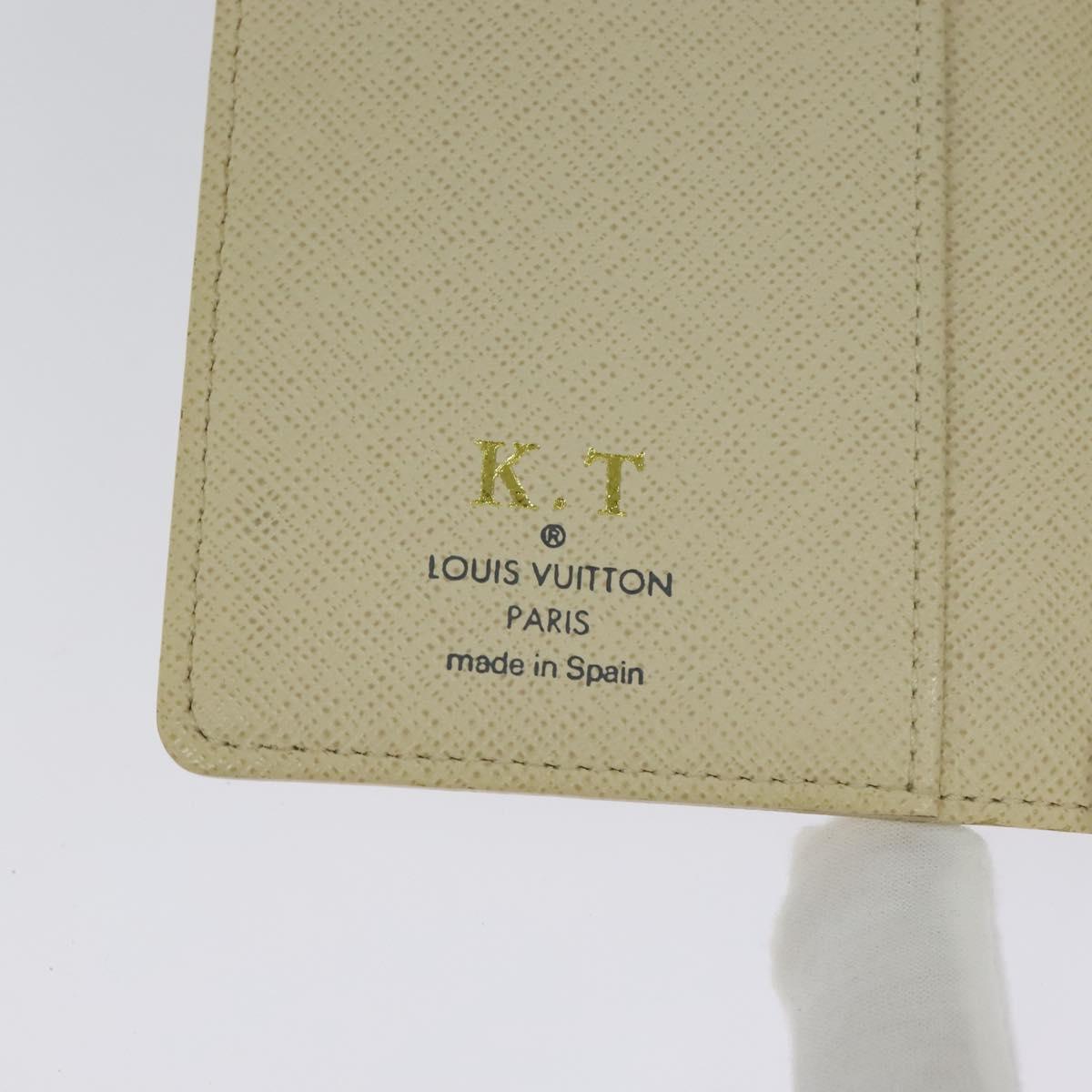 LOUIS VUITTON Damier Azur Agenda PM Day Planner Cover R20706 LV Auth ki5735