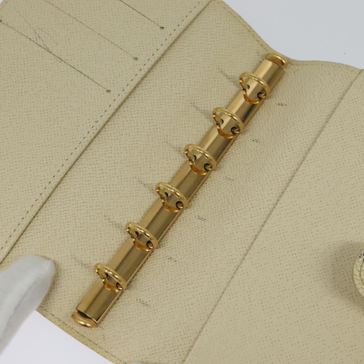 LOUIS VUITTON Damier Azur Agenda PM Day Planner Cover R20706 LV Auth ki5735