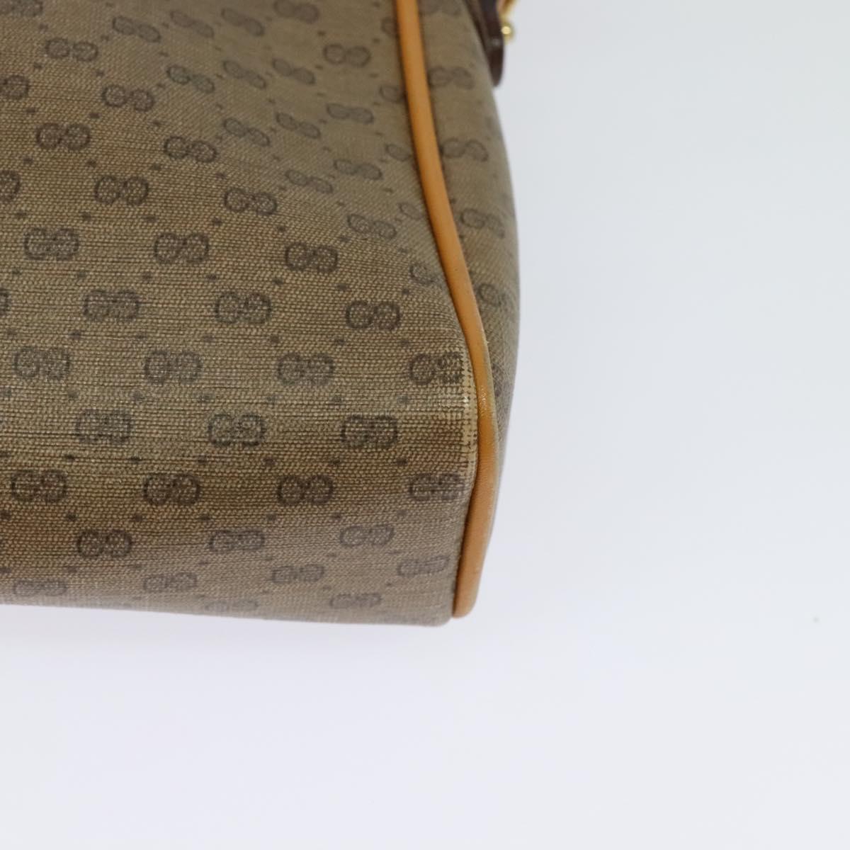 GUCCI Micro GG Supreme Shoulder Bag PVC Beige Gold 007 58 0014 Auth ki5741