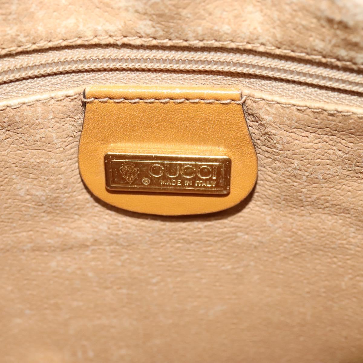 GUCCI Micro GG Supreme Shoulder Bag PVC Beige Gold 007 58 0014 Auth ki5741