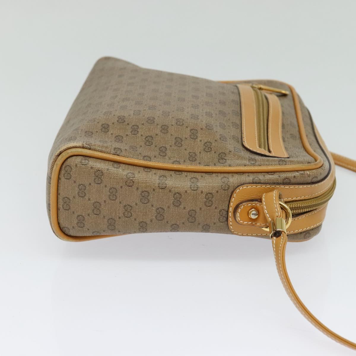 GUCCI Micro GG Supreme Shoulder Bag PVC Beige Gold 007 58 0014 Auth ki5741