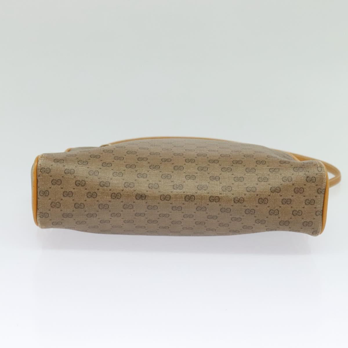 GUCCI Micro GG Supreme Shoulder Bag PVC Beige Gold 007 58 0014 Auth ki5741