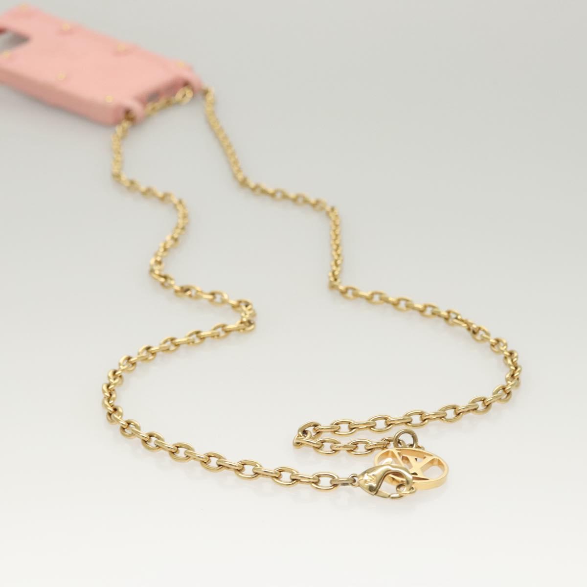 LOUIS VUITTON Monogram Trunk IPHONE14PRO iPhone Case Pink M82082 LV Auth ki5744